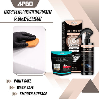 APGO Magnetic Clay Lubricant & Clay Bar Set 300ml