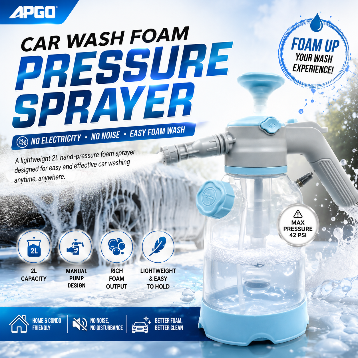 APGO Car Wash Foam Pressure Sprayer Version 2 — 1