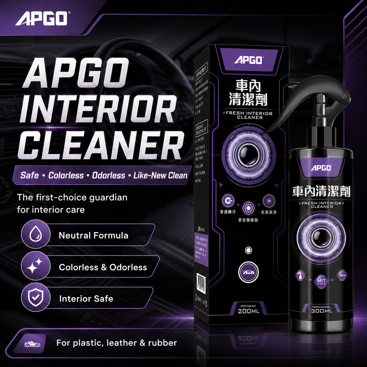 APGO Car Interior Eco Friendly Cleaner — 1