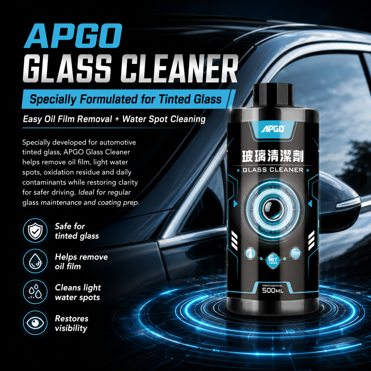 APGO Glass Cleaner 500ML — 1