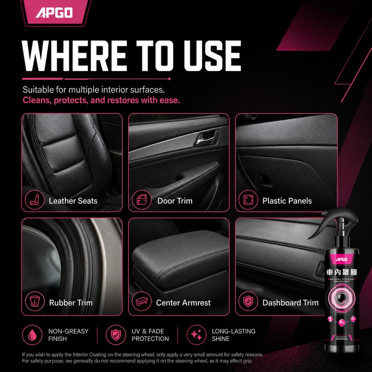 APGO Car Interior Eco Friendly Coating — 3