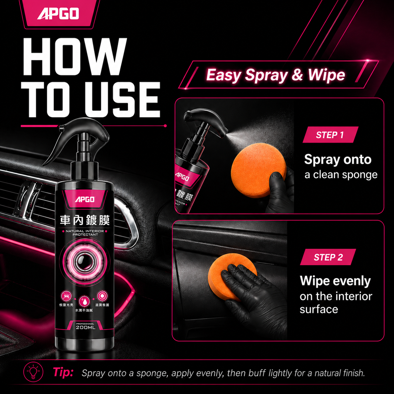 APGO Car Interior Eco Friendly Coating — 2