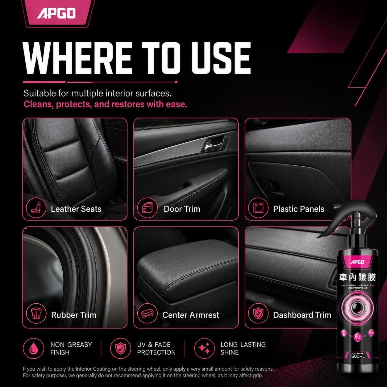 APGO Car Interior Eco Friendly Coating 500ML — 5