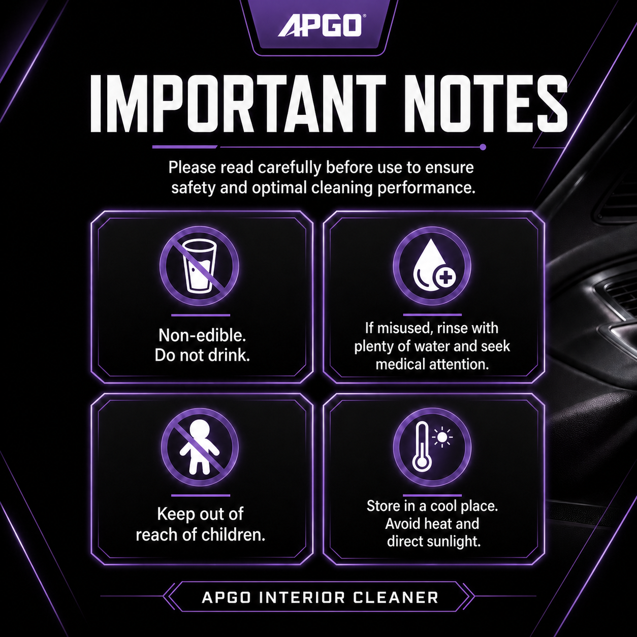 APGO Car Interior Eco Friendly Cleaner — 4