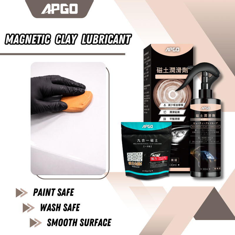 APGO Car Magnetic Clay Spray Solution with Clay Bar - Image 1