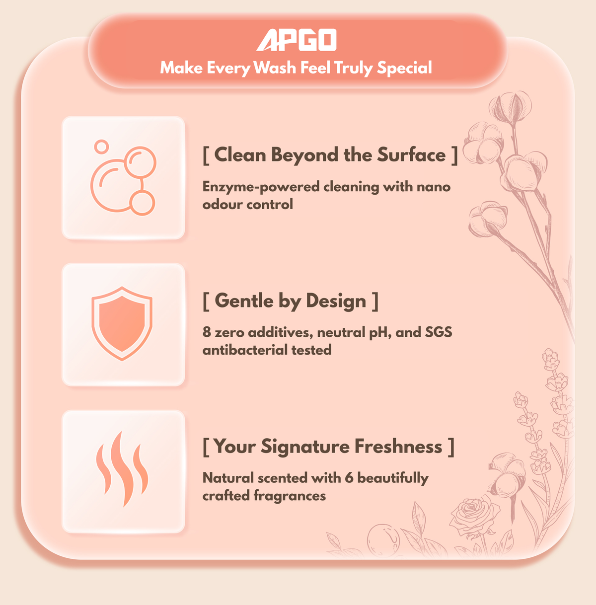 APGO Laundry Detergent* Cotton净心棉花 product description image 9
