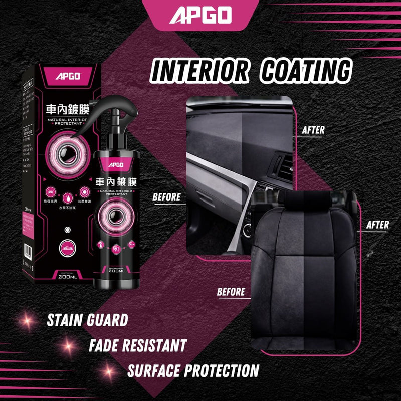 APGO Car Interior Eco Friendly Coating 200ML - Image 1